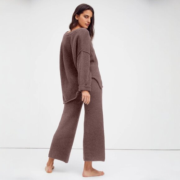 FREE PEOPLE Hailee Sweater Set - brown  🎉 Brand New without care tag - Picture 7 of 12